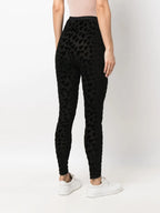 Pantaloni Leggings in Velluto Ami PARIS Nero Donne