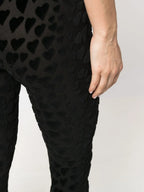 Pantaloni Leggings in Velluto Ami PARIS Nero Donne
