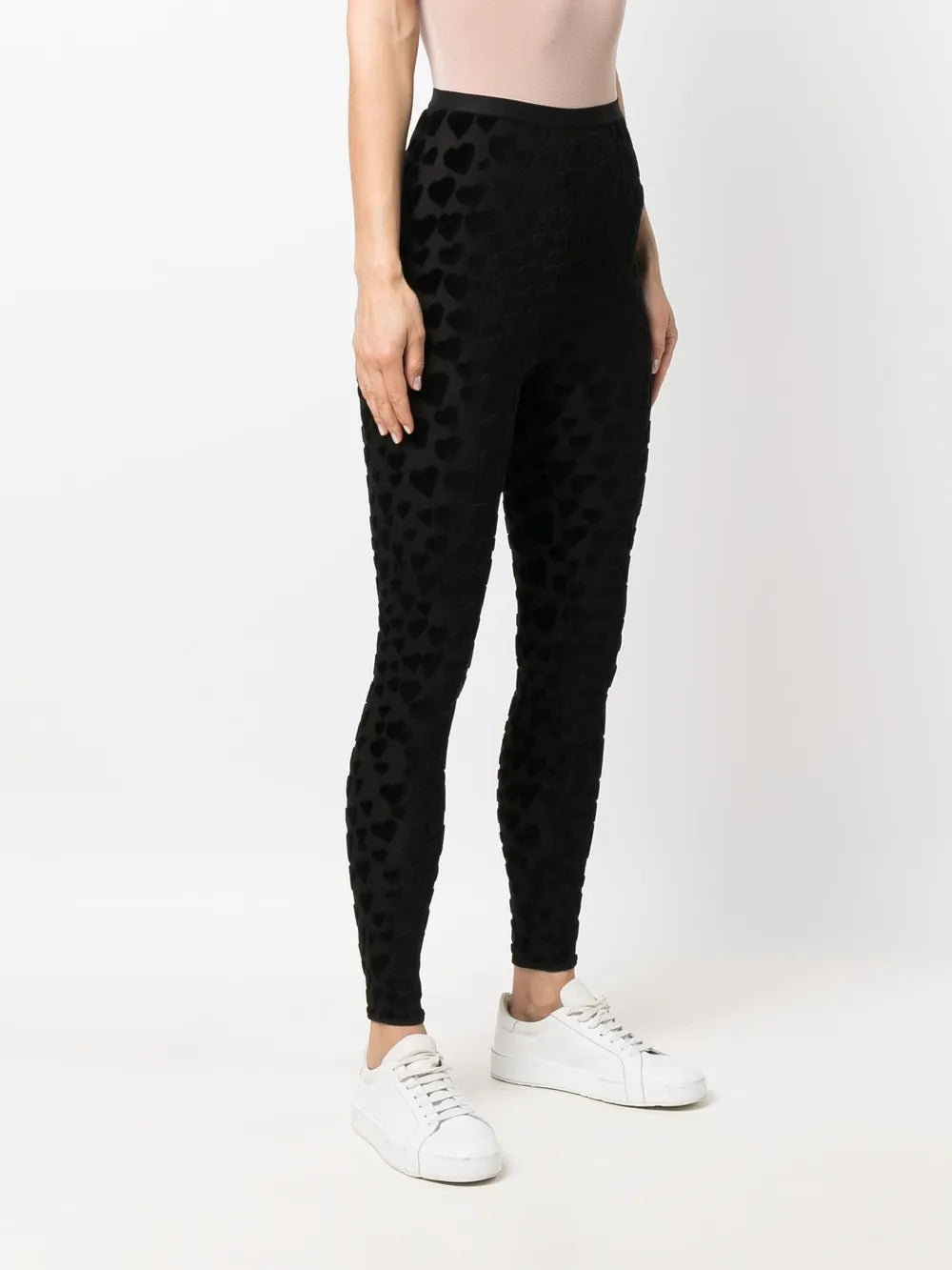 Pantaloni Leggings in Velluto Ami PARIS Nero Donne