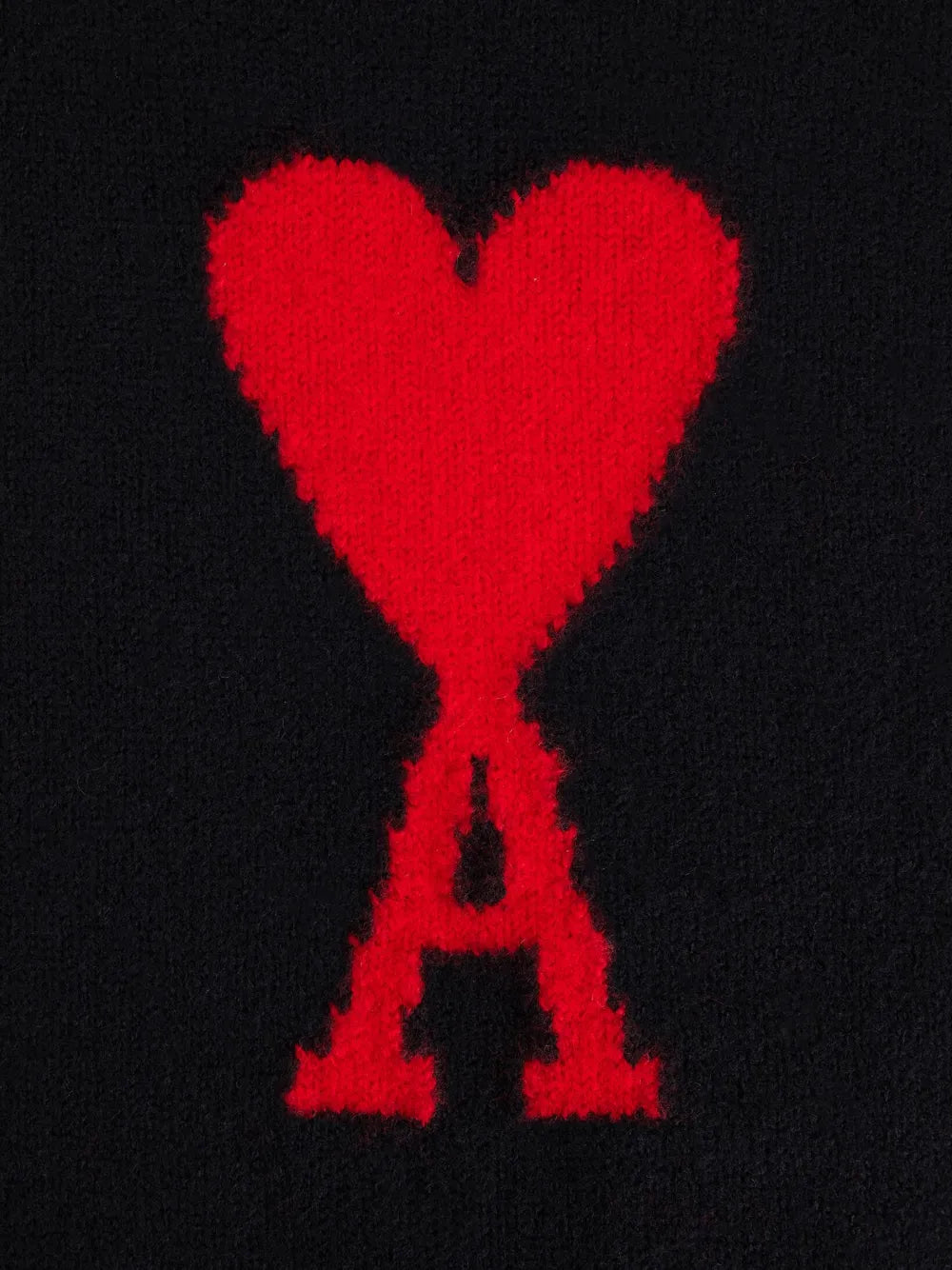 Malhas Gola Alta AMI Coração Ami PARIS Preto Unissex