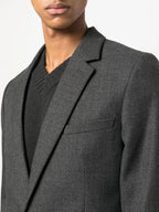 Casacos Blazer de Lã Ami PARIS Cinza Unisexo