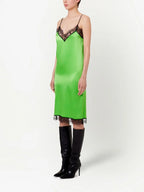 Abiti Abito in Satin Ami PARIS Verde Donne