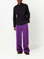 Pantalones Pantalones Plisados Ami PARIS Morado Unisex