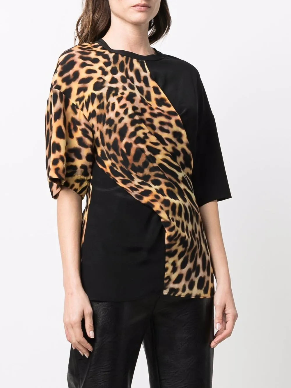 T-Shirts Seiden-T-Shirt Stella McCartney Schwarz Damen