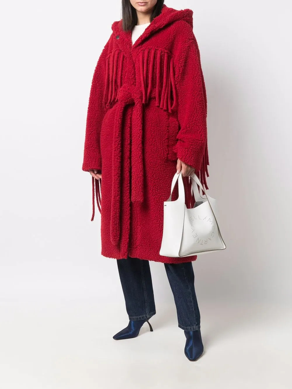 Manteaux Manteau à franges Stella McCartney Rouge Femme
