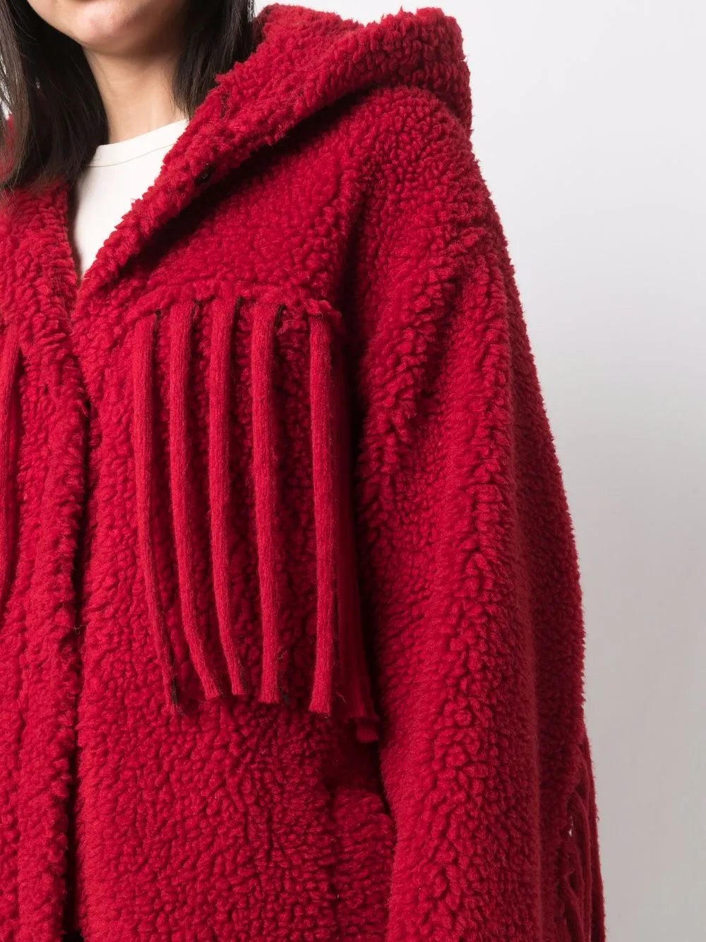 Manteaux Manteau à franges Stella McCartney Rouge Femme