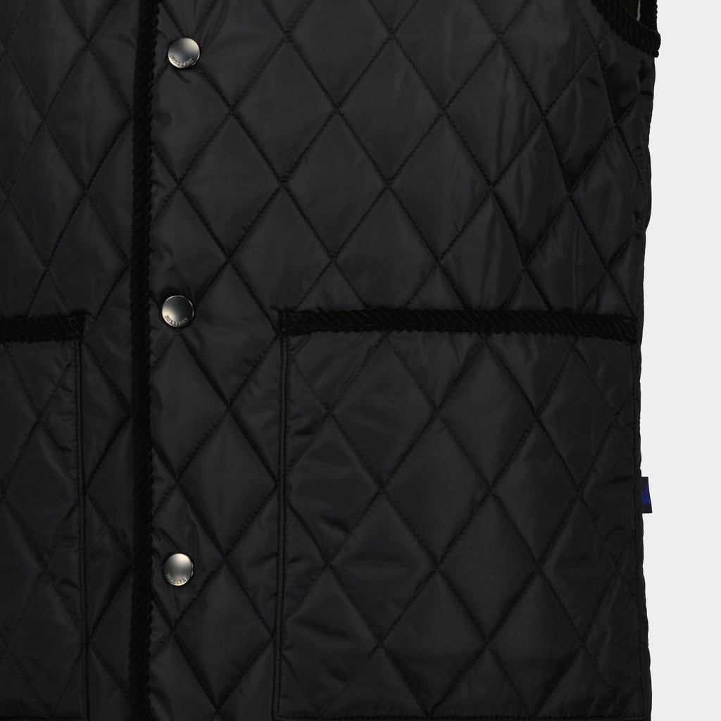Jackets Tiverton Black Sleeveless Jacket Burberry Black Homme