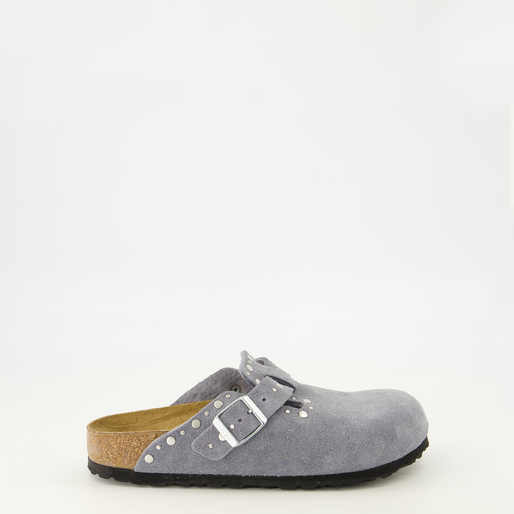 Chaussures ouvertes グレーのボストンリベットミュール Birkenstock Gris Femme