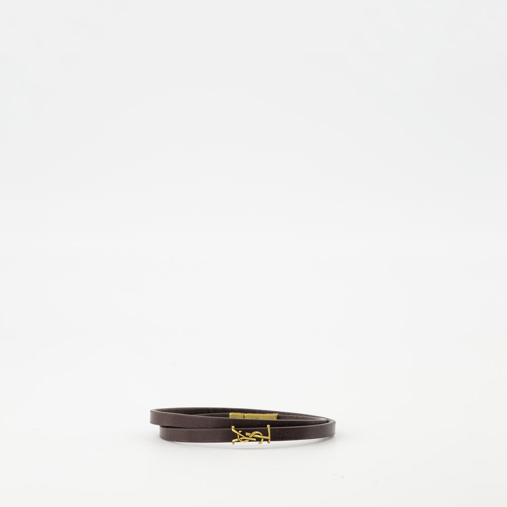 Bijoux Bracelet Cassandre Saint Laurent Marron Femme