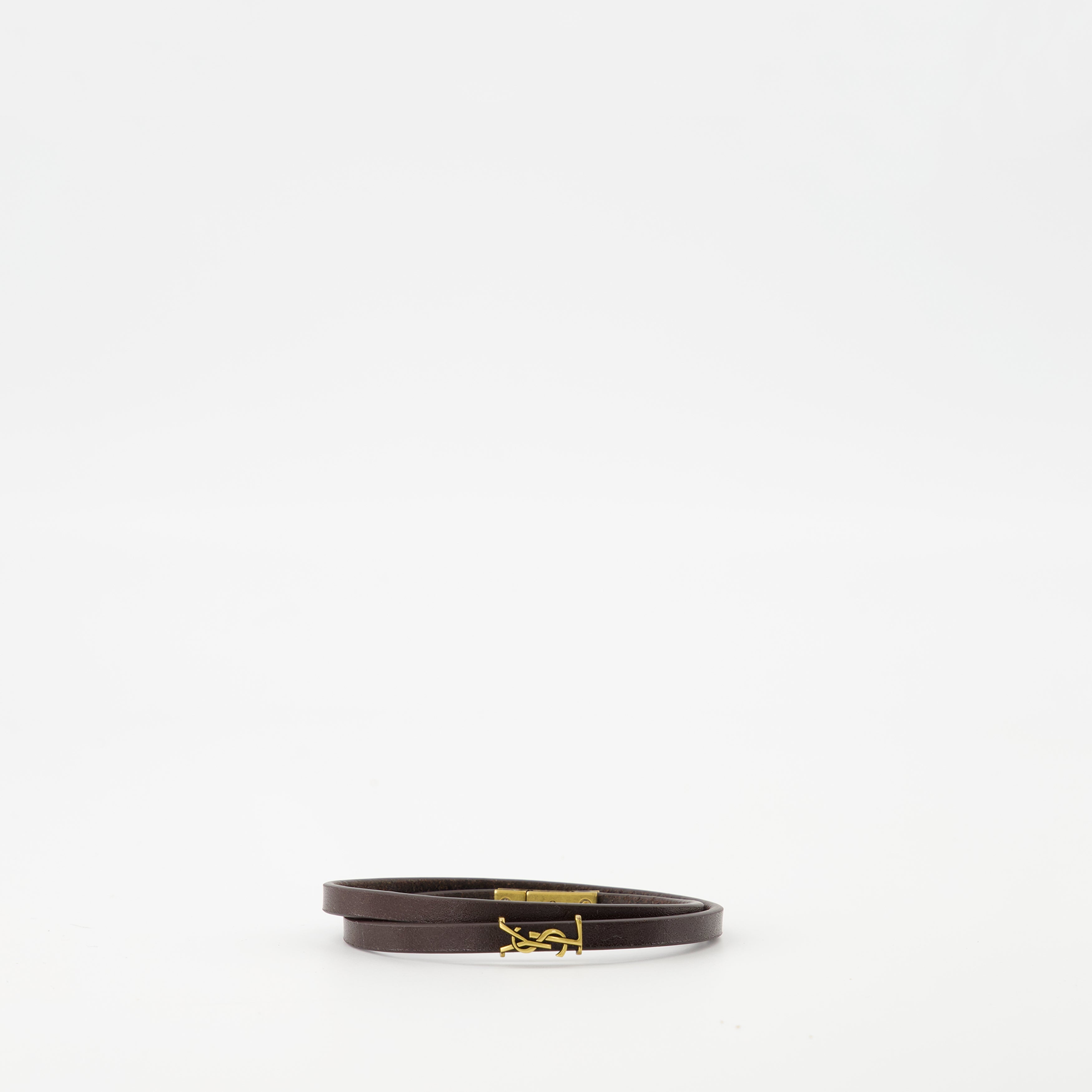 Bijoux Bracelet Cassandre Saint Laurent Marron Femme