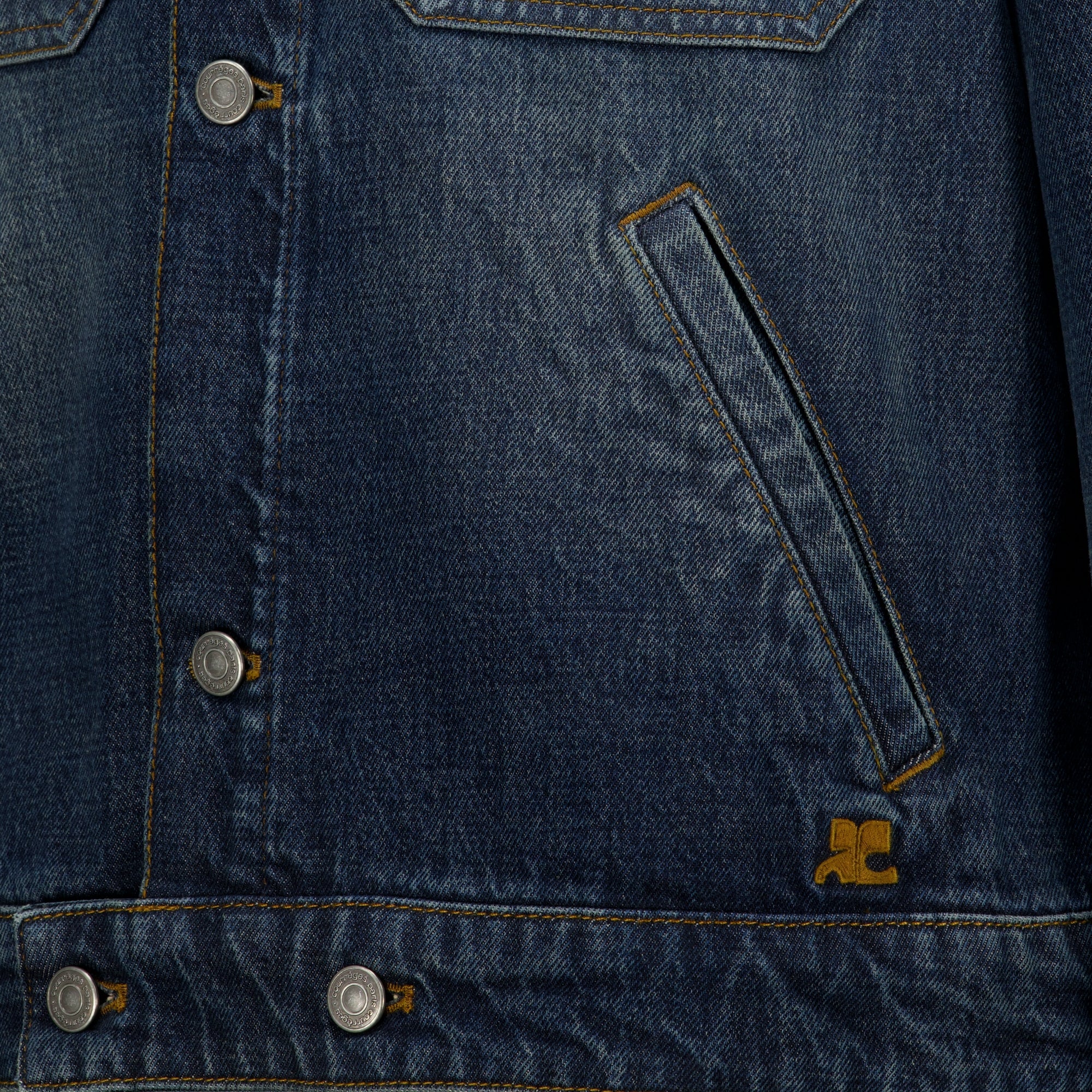 Vestes Vintage Denim Trucker Jacket Courrèges Bleu foncé Femme