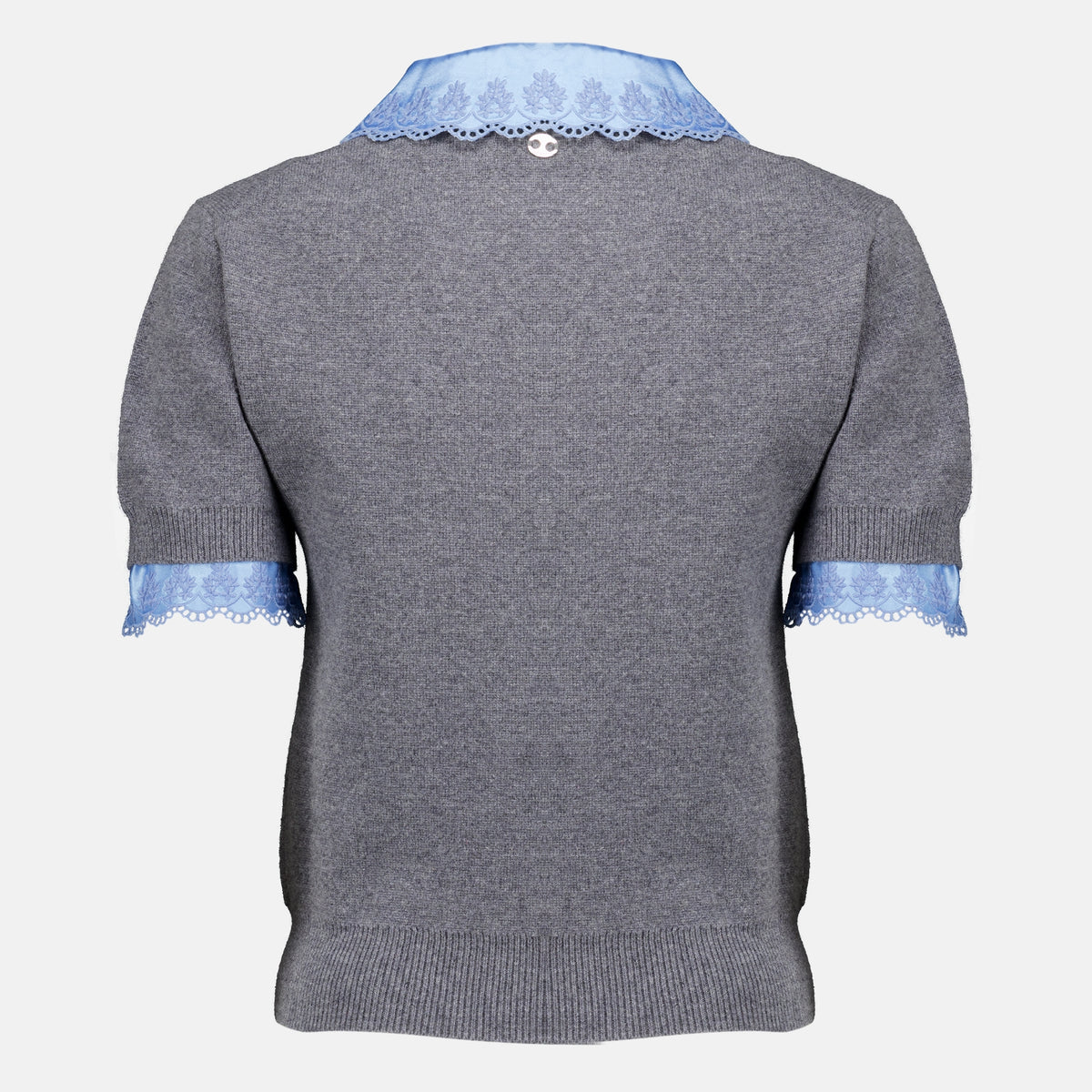Maille Gray Short Sleeve Sweater Rabanne Gris Femme