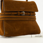 Image of the Tie Me Suede Bag by Moschino for Women - Fall-Winter 2025 - Detailed View 2