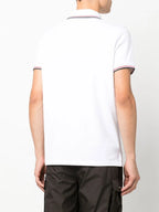 Polos Polo con Logo y Ribete Moncler Blanco Homme