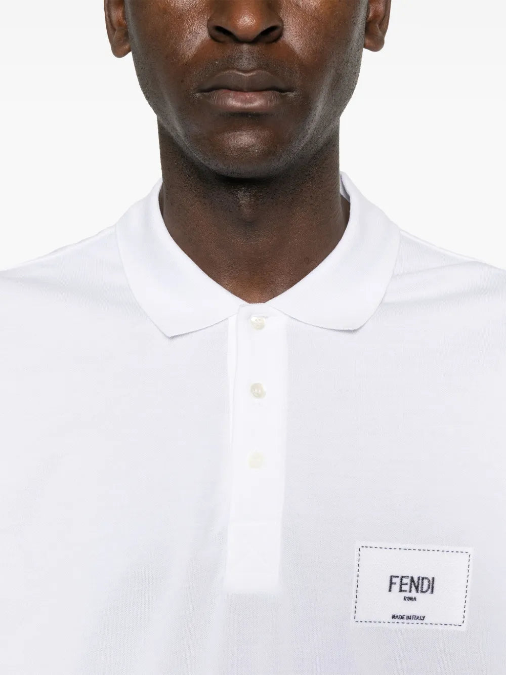 Polos Polo Bordado Fendi Blanco Homme
