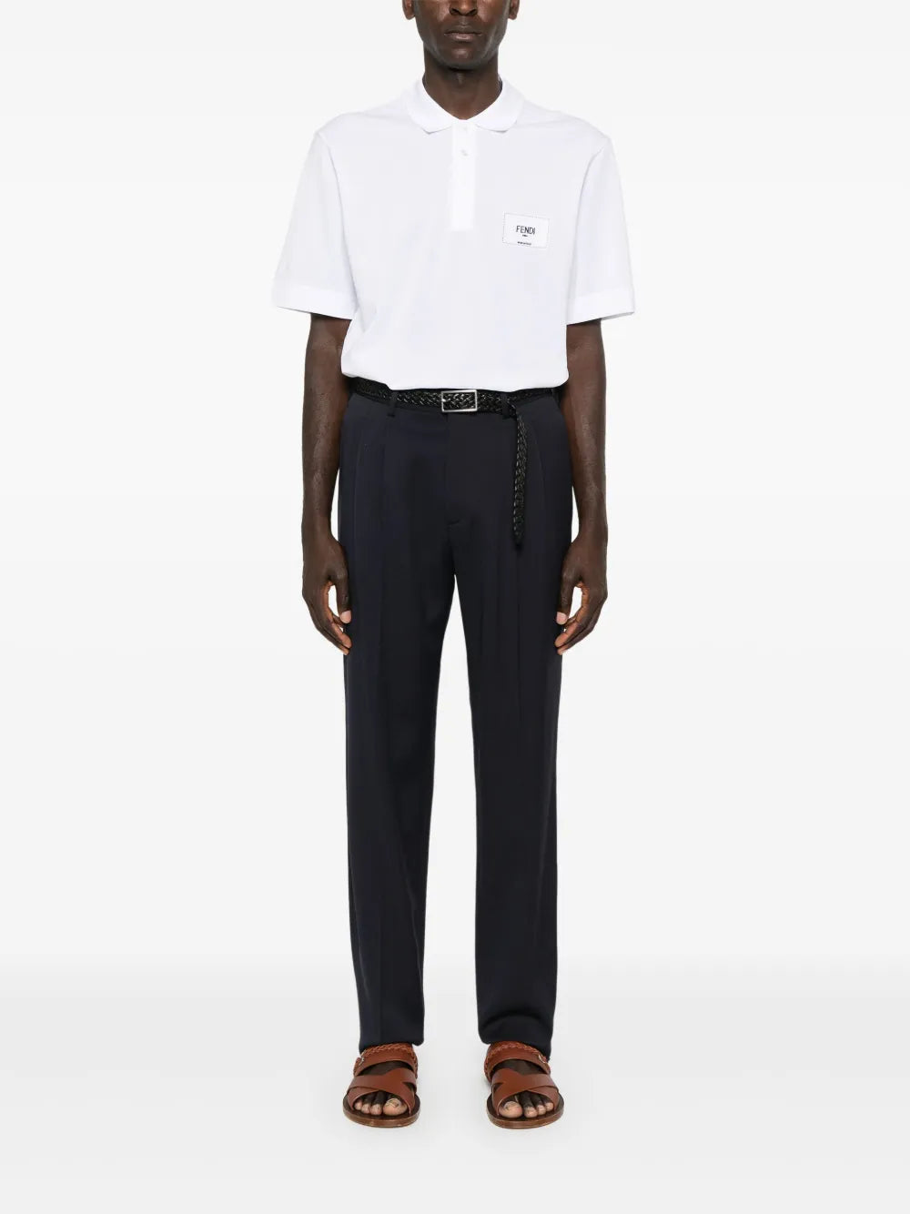 Polos Polo Bordado Fendi Blanco Homme