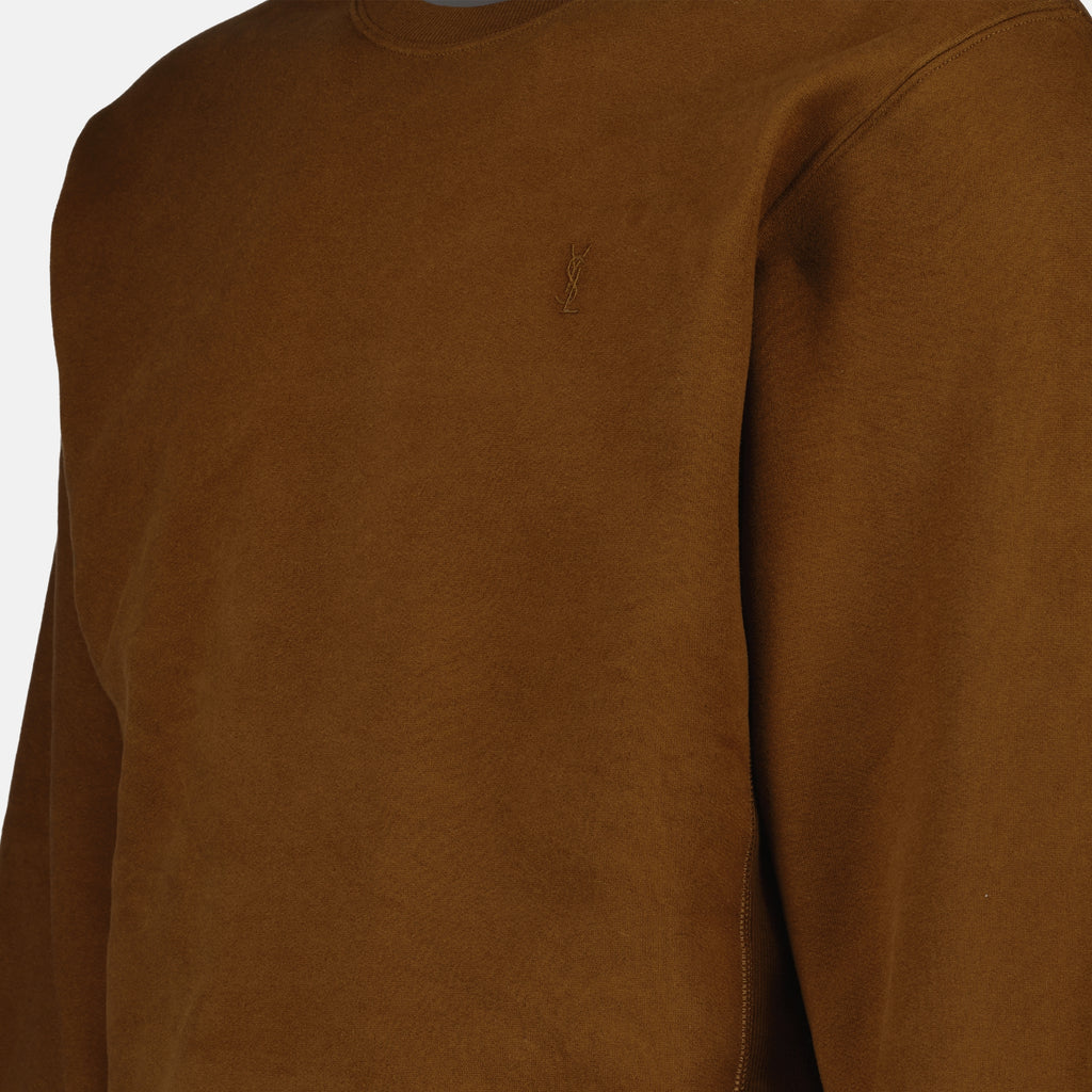 Felpe Felpa YSL Saint Laurent Marrone Homme