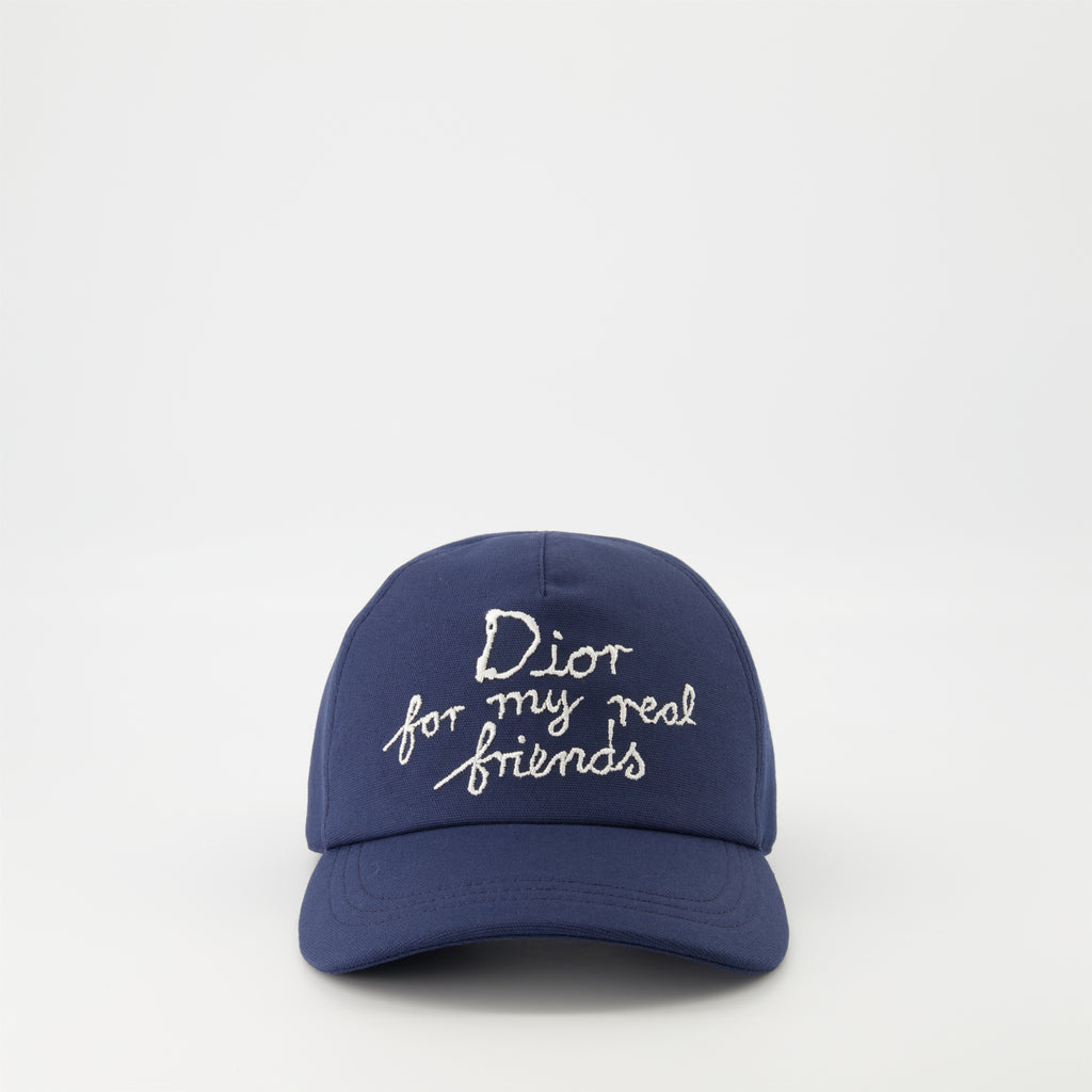 ハット・キャップ・ビーニー ディオールとハイルトン・ネルのキャップ Dior ダークブルー Homme