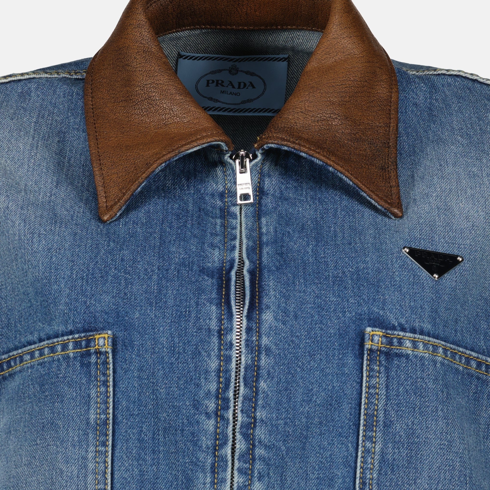 Jacken Kurze Jeansjacke Prada Blau Damen