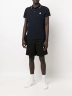 Polos Polo con logo y ribete Moncler azul oscuro Homme