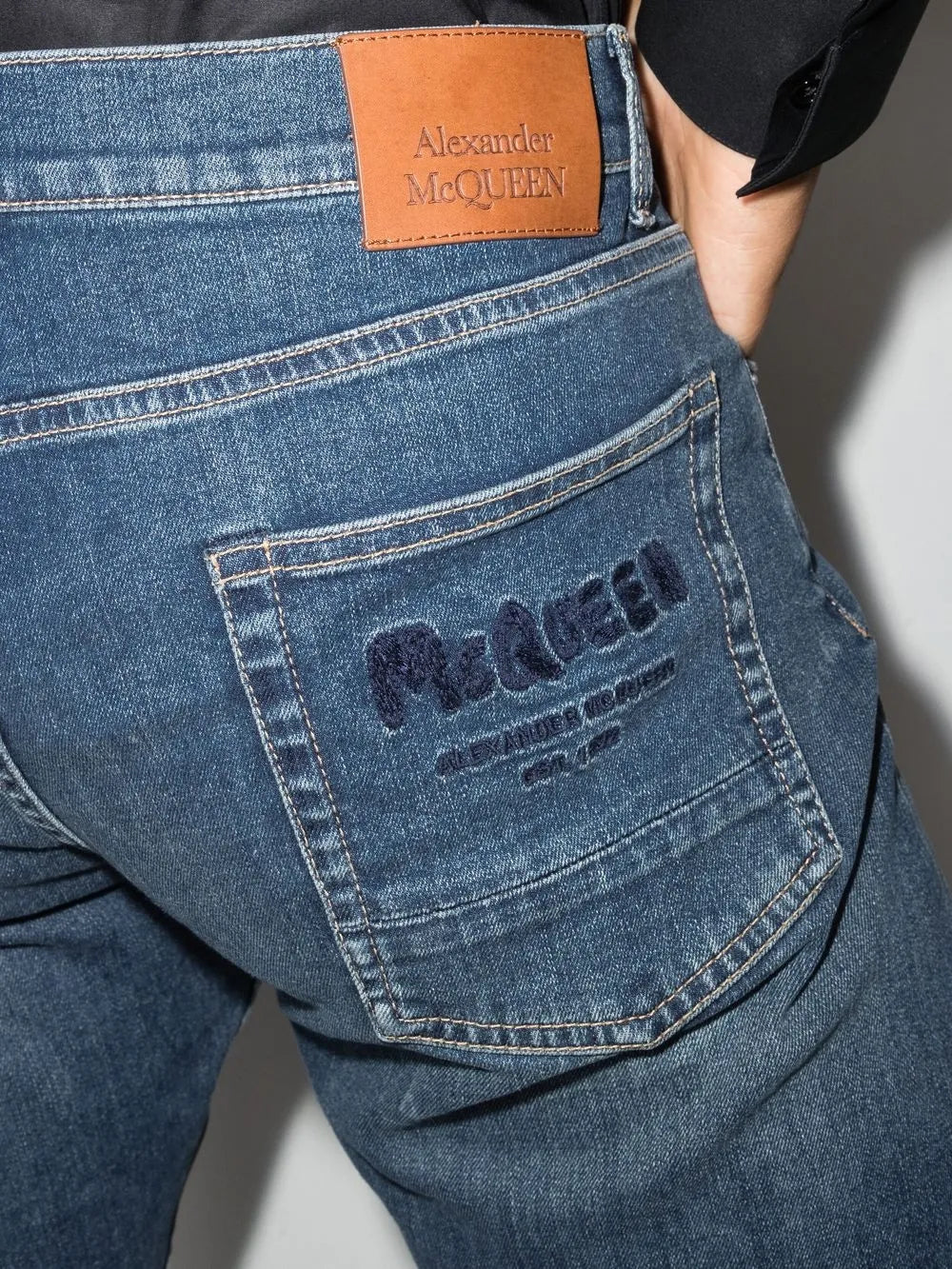 팬츠 청바지 Alexander McQueen 파란색 Homme