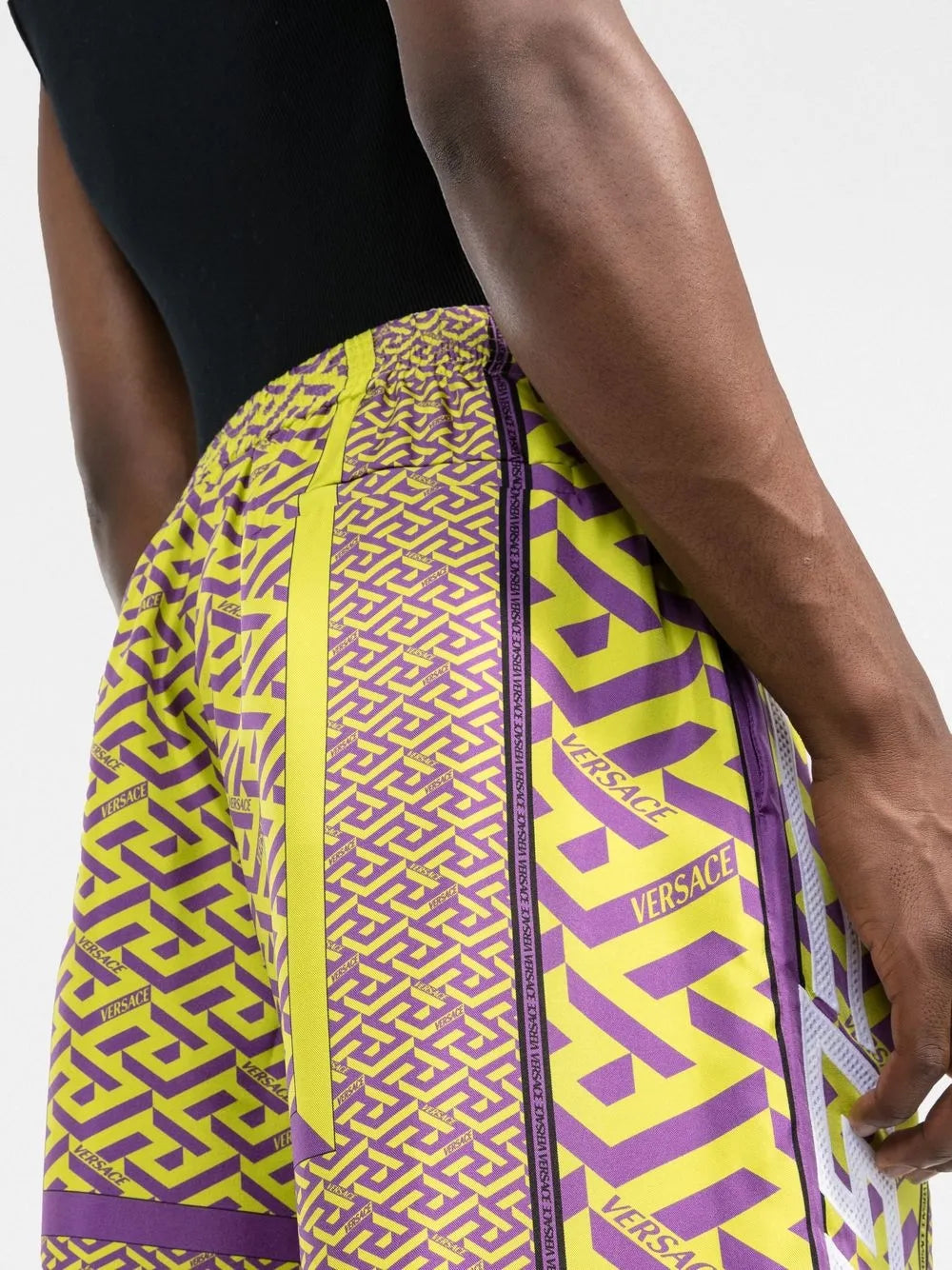 Shorts Short Greca Versace Violet Homme