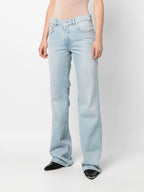 Pantalones Pantalones de mezclilla desgastados Off-White Azul Mujeres