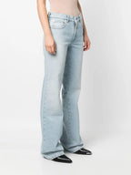 Pantalones Pantalones de mezclilla desgastados Off-White Azul Mujeres