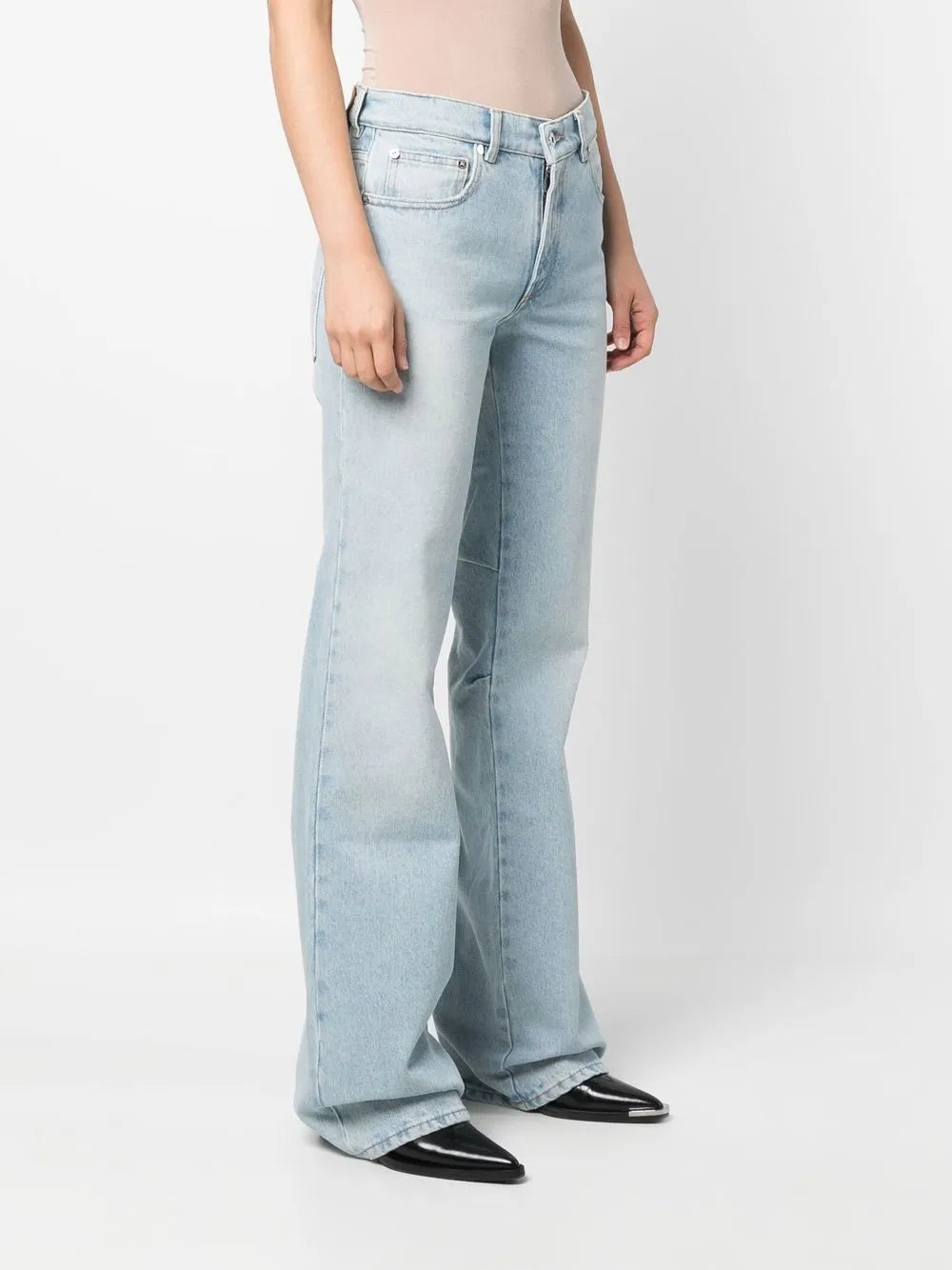 Pantalons Pantalon jean délavé Off-White Bleu Femme