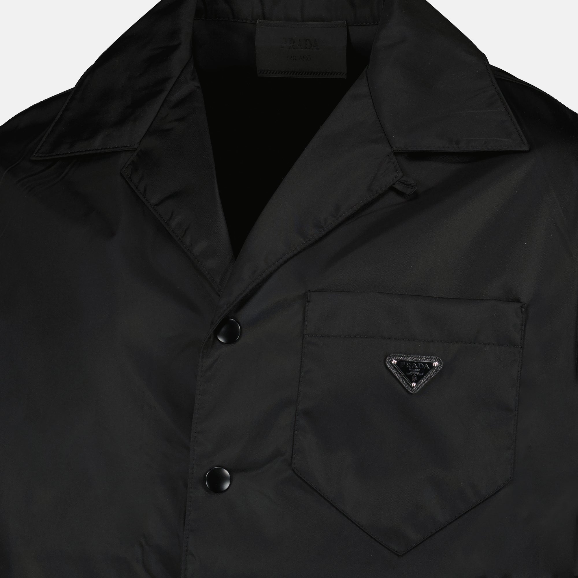 Image de l'article Chemise en nylon noir de la marque Prada pour Homme - Saison Printemps-Été 2026 - Vue détaillée_2