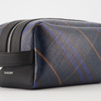 Clutches Pouch de Viagem Check Burberry Azul marinho Homens