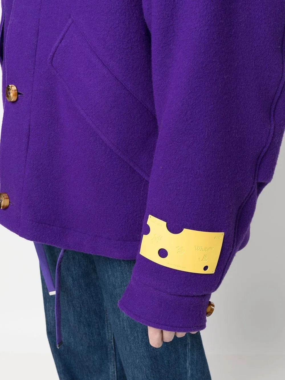 Coats Short Parka Off-White Purple Women