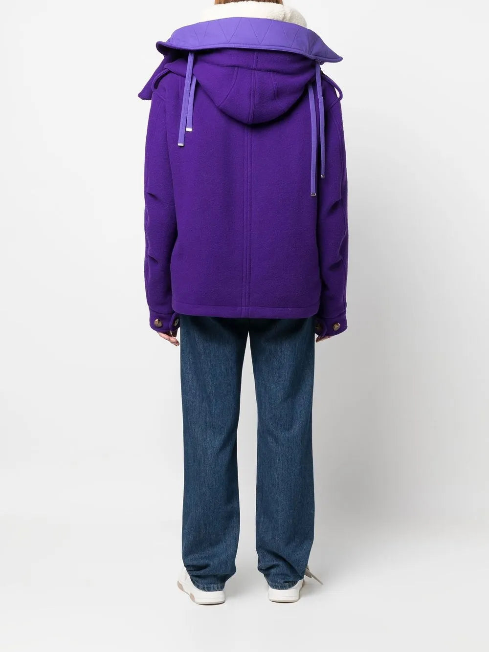Coats Short Parka Off-White Purple Women