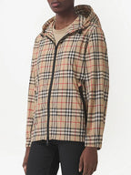 Jaquetas Parka de Xadrez Burberry Bege Femme