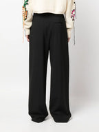 팬츠 울 스트레이트 팬츠 MSGM 검은색 Femme