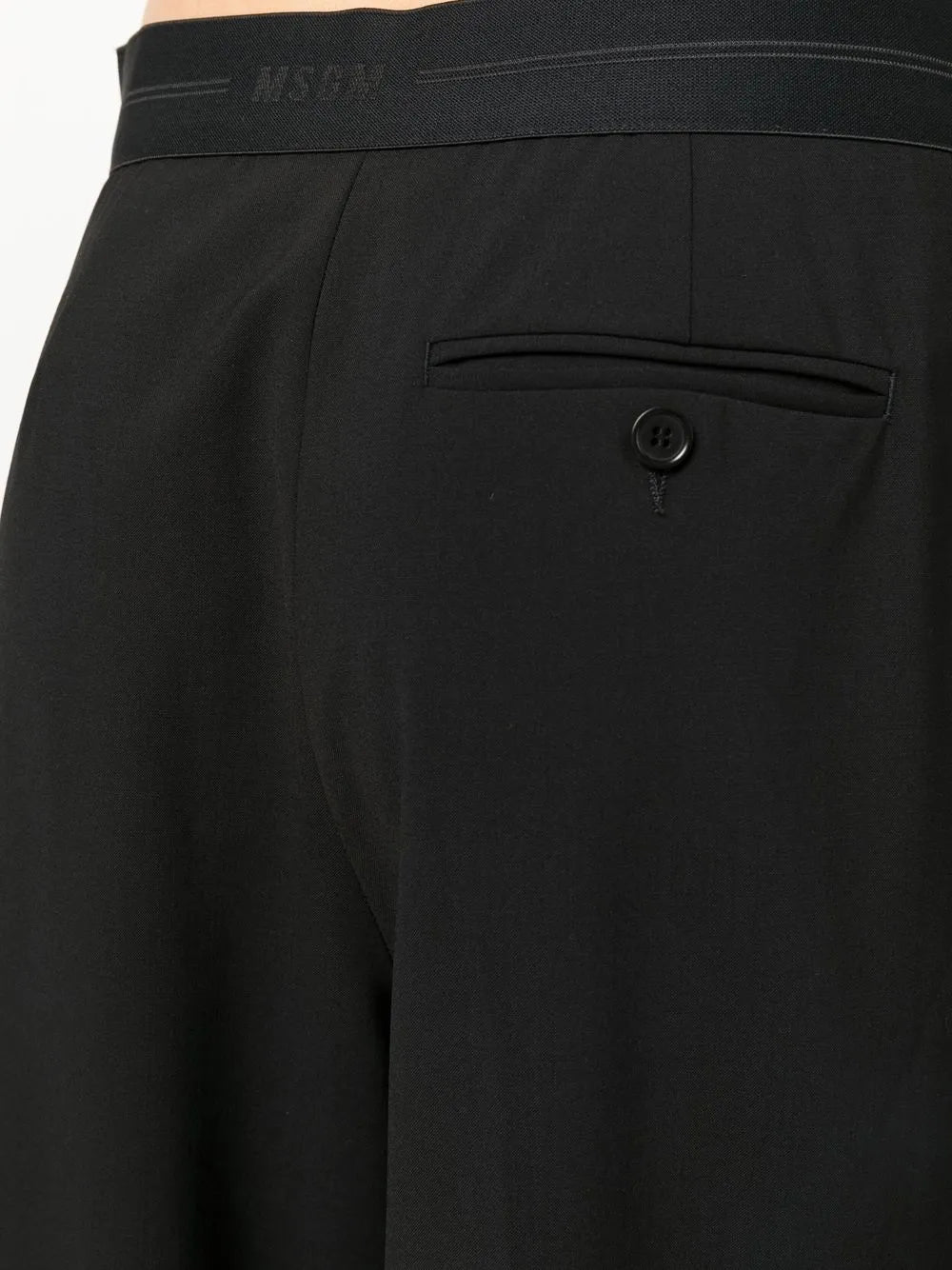 Pantalones Pantalones Rectos de Lana MSGM Negro Femme