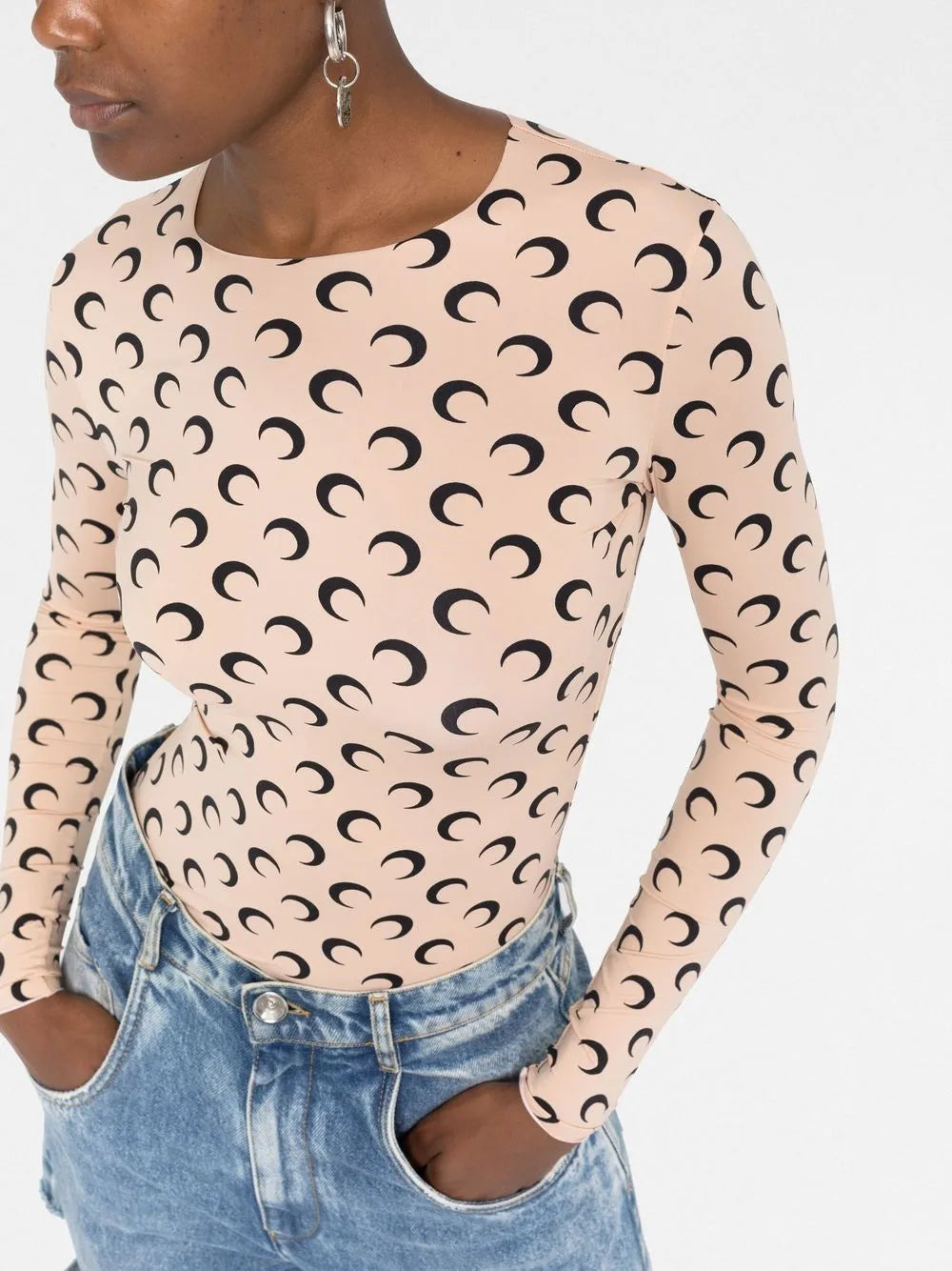 Imagem do artigo Top Jersey Moon da marca Marine Serre para Mulheres - Época Outono-Inverno 2025 - Vista Detalhada_1