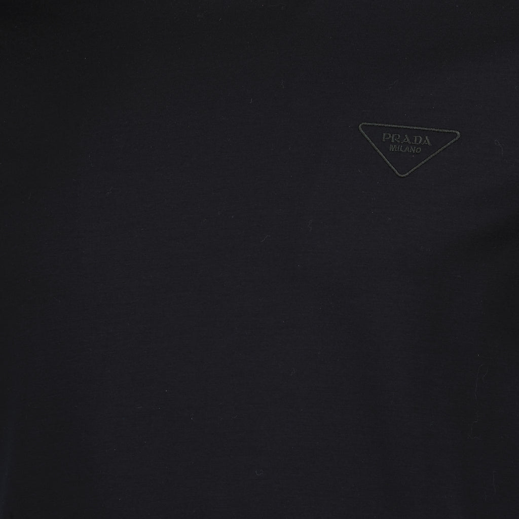 Image de l'article T-shirt à logo noir de la marque Prada pour Homme - Saison Printemps-Été 2026 - Vue détaillée_1