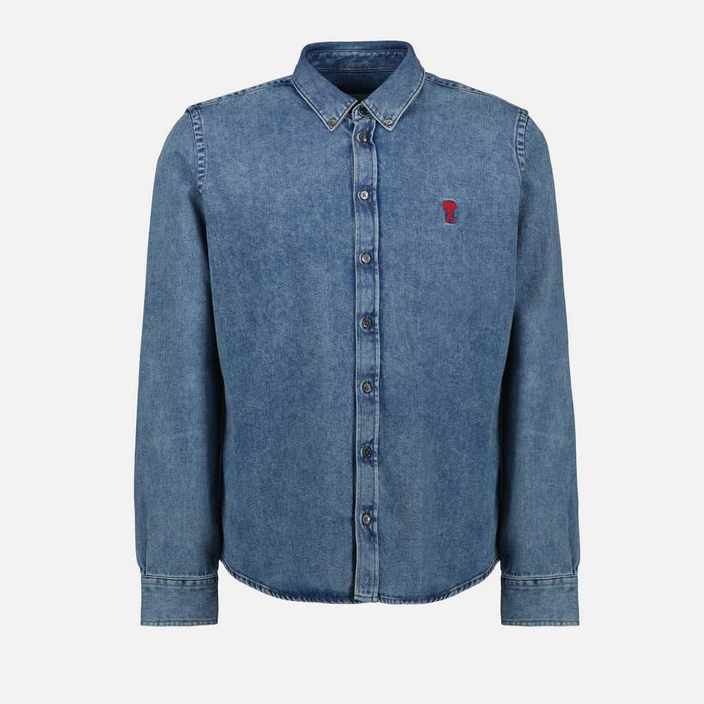 Camisas Chemise en coton Ami PARIS Azul Unissex