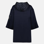 Vestes Cape zippée en laine Moncler Bleu foncé Femme