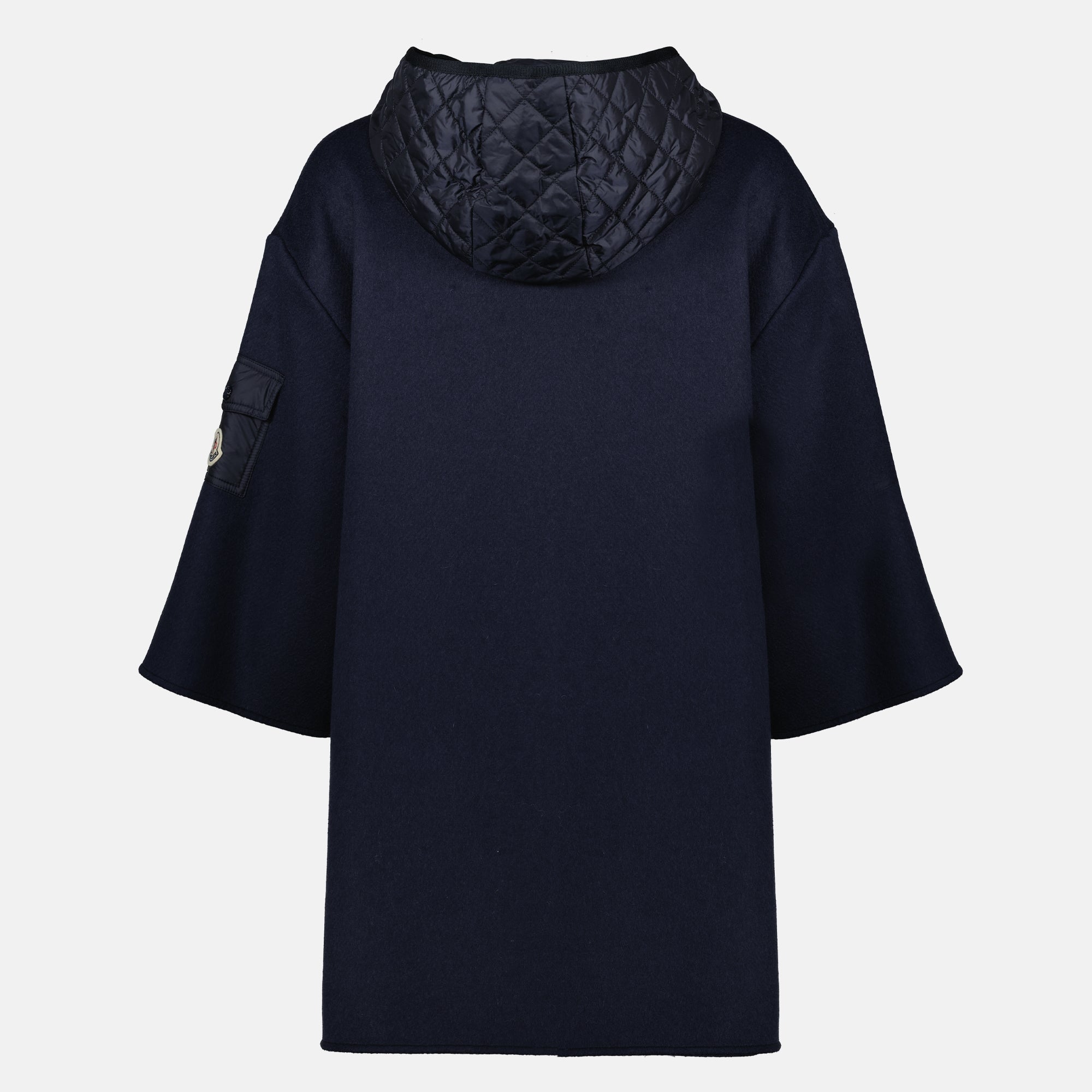 Vestes Cape zippée en laine Moncler Bleu foncé Femme