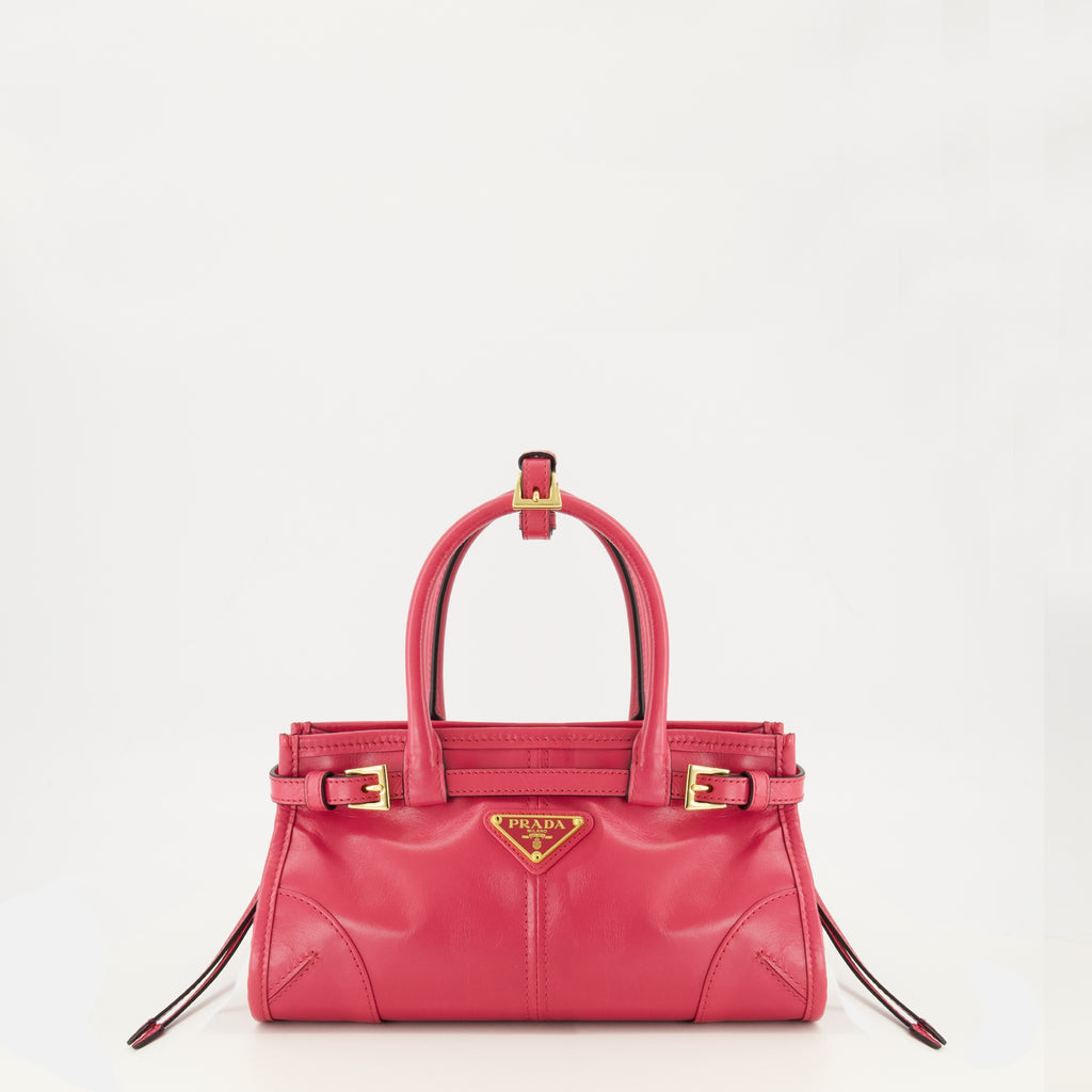 Image de l'article Mini sac Bonnie rose de la marque Prada pour Femme - Saison Printemps-Été 2026 - Vue de Face