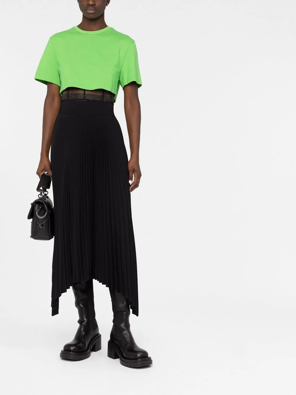 T-shirts T-shirt corset crop Alexander McQueen Vert Femme