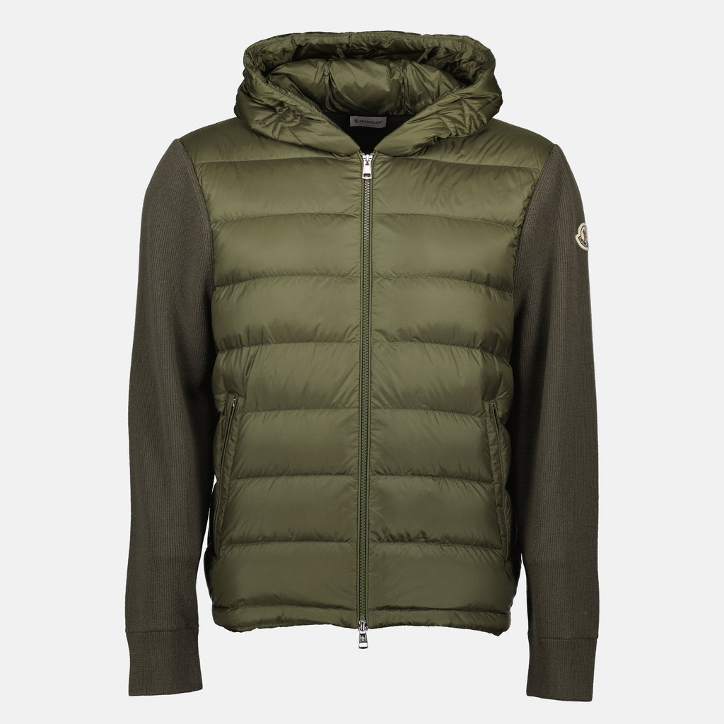 Vestes Veste bi-matière Moncler Kaki Homme
