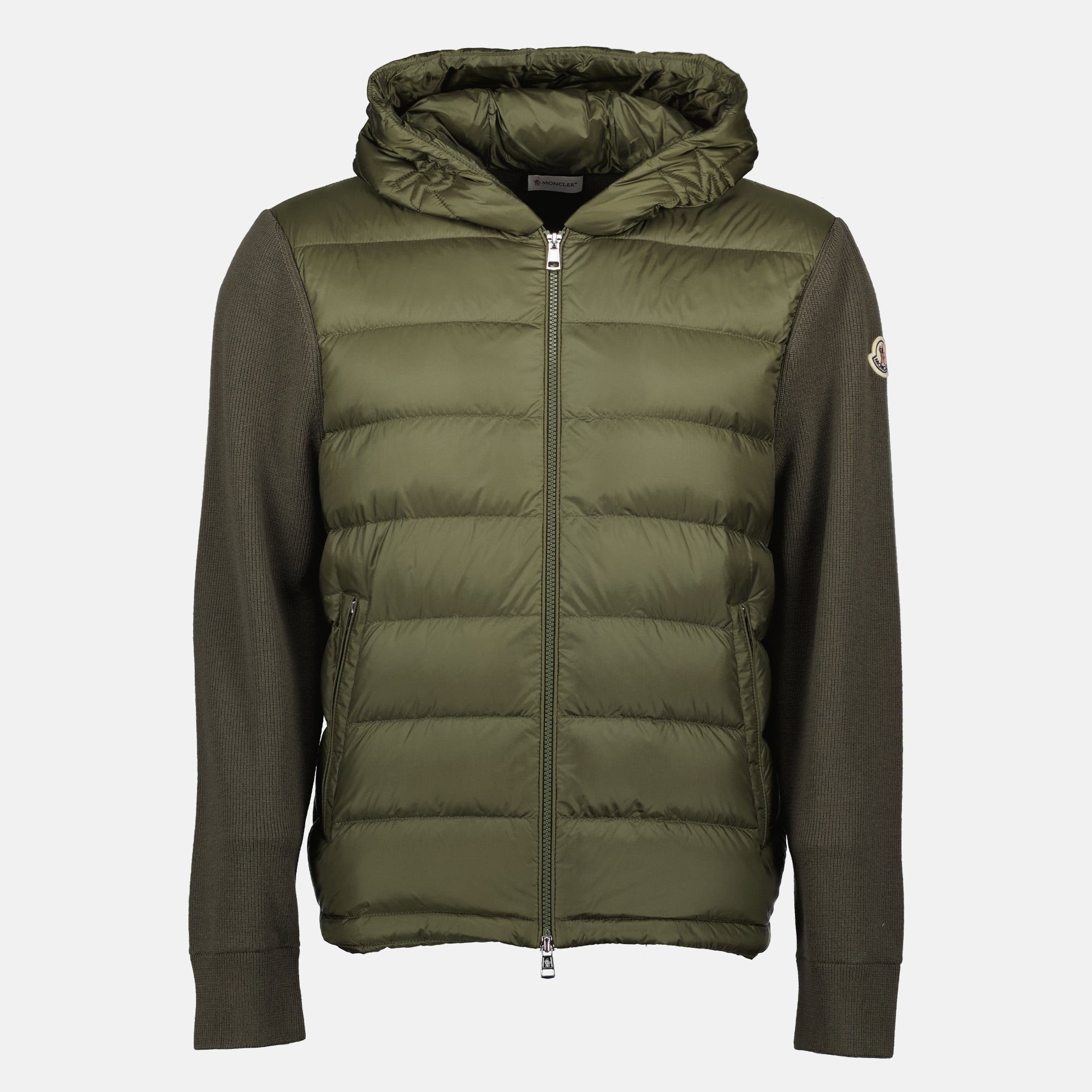 Vestes Veste bi-matière Moncler Kaki Homme