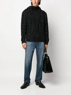 Maille Cardigan en lurex Saint Laurent Noir Homme