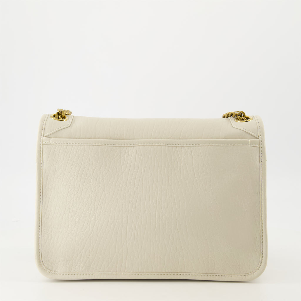핸드백 및 숄더백 니키 가죽 가방 Saint Laurent 하얀색 Femme
