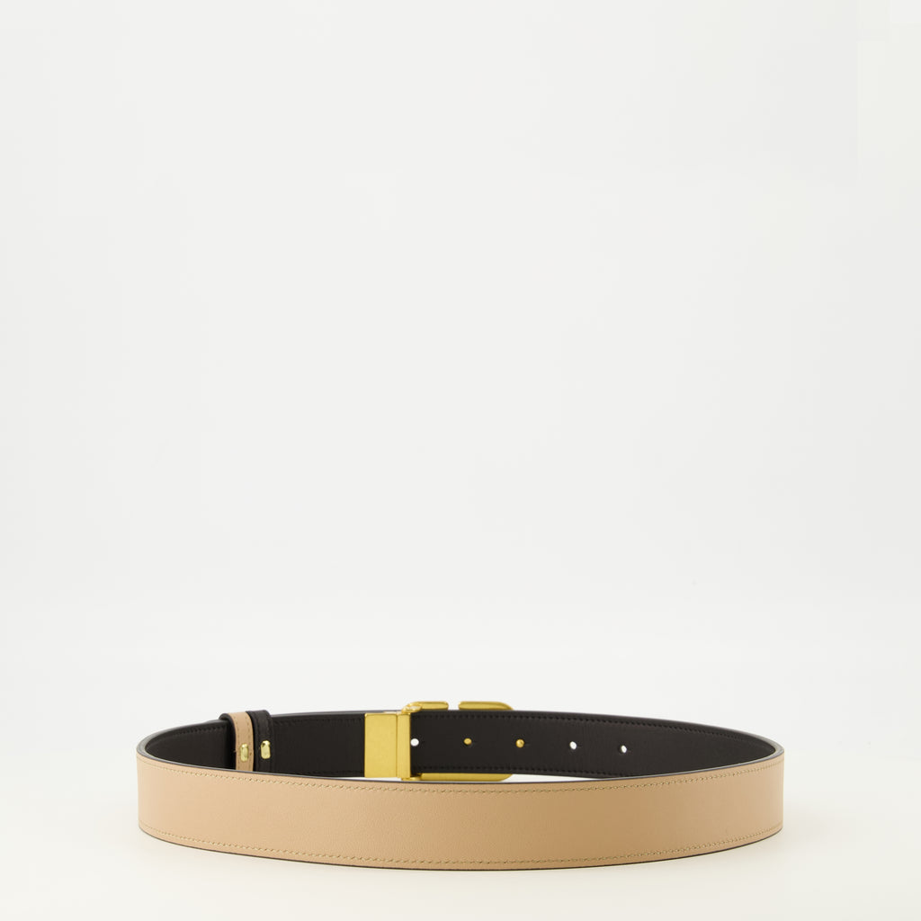 Image de l'article Ceinture VLogo réversible noir et beige 30 mm de la marque Valentino Garavani pour Femme - Saison Printemps-Été 2026 - Vue détaillée_3