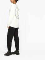 Sweatshirts Metallisches Logo Sweatshirt Moncler Weiß Damen