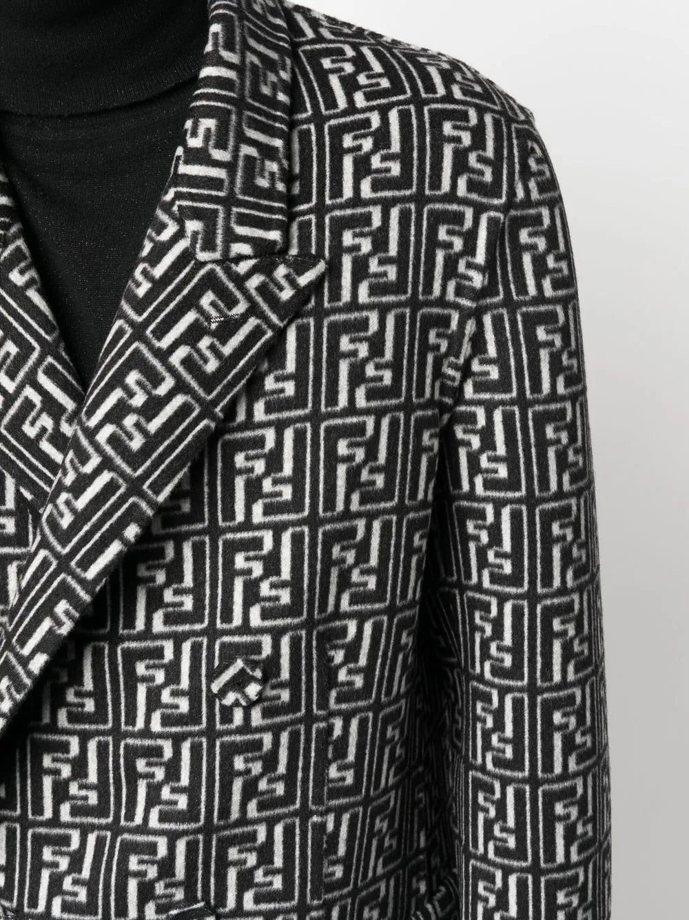 Manteaux Manteau en laine Fendi Noir Homme